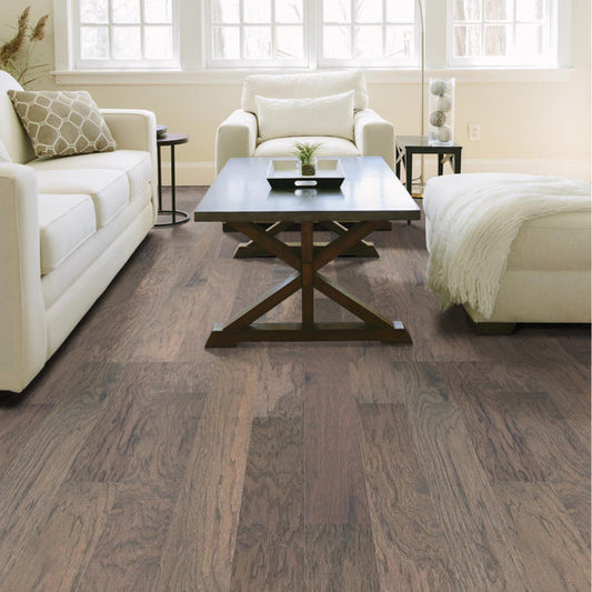 SHAW HIGH PLAINS 5 NOMADIC  HICKORY ENGINEERED HARDWOOD - 5"W X 3/8" T (23.76 SQFT / BOX)