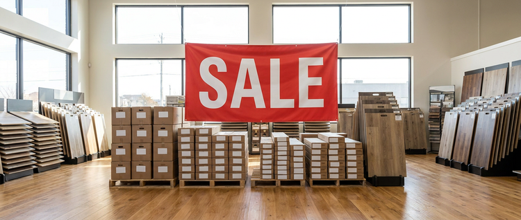 Flooring sale at Zone 4 Flooring showroom