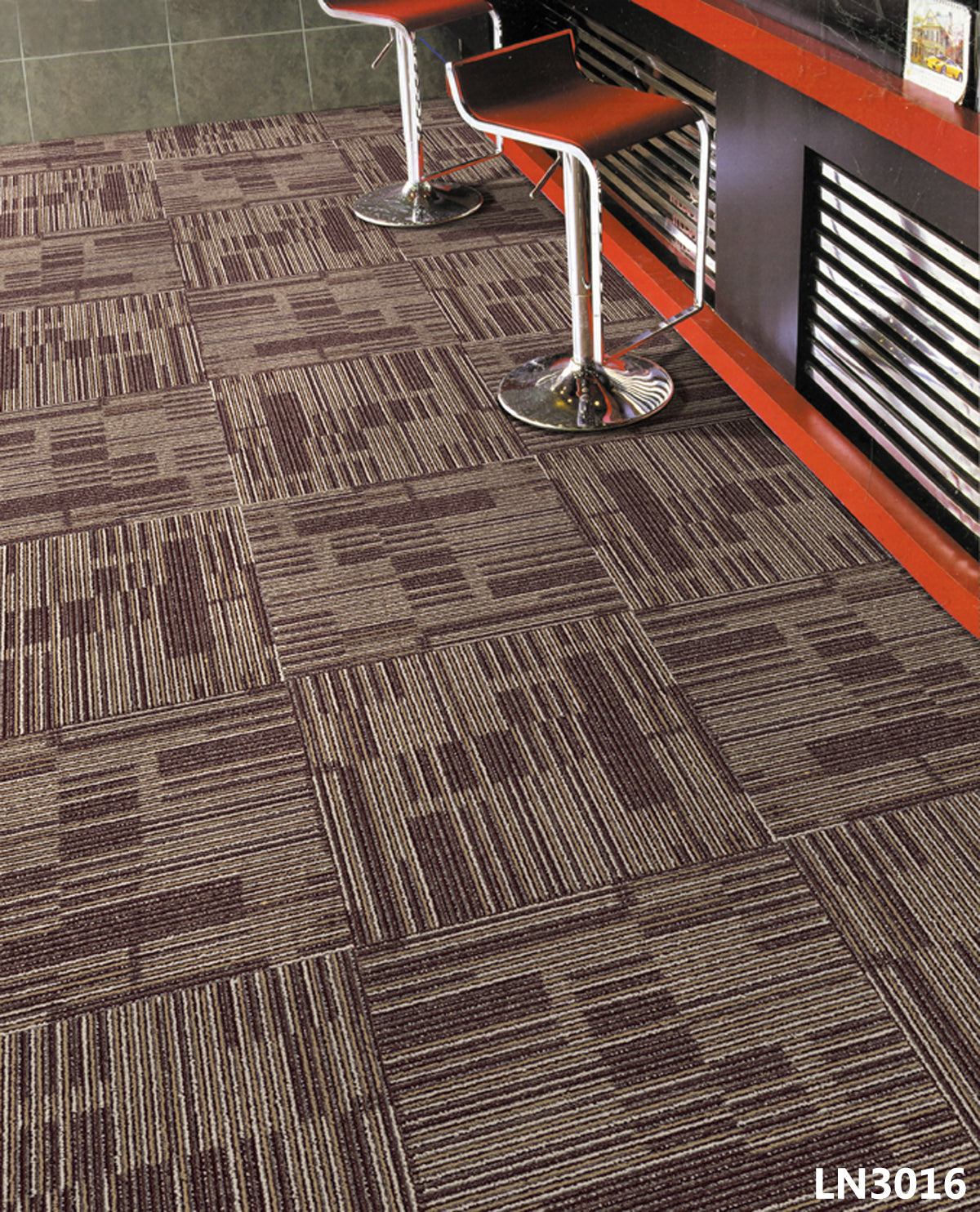 Modentro Brown 20x20 Multi-Level Loop Commercial Carpet Tile (53.80sq ft/box)