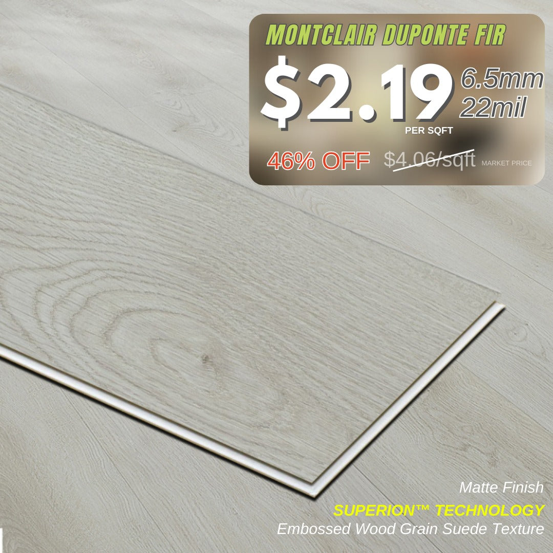 Montclair-Duponte Fir 6.5MM 22MIL 7" X 48" Click Lock Waterproof Luxury Vinyl Plank Flooring (19.16sqft/Box)