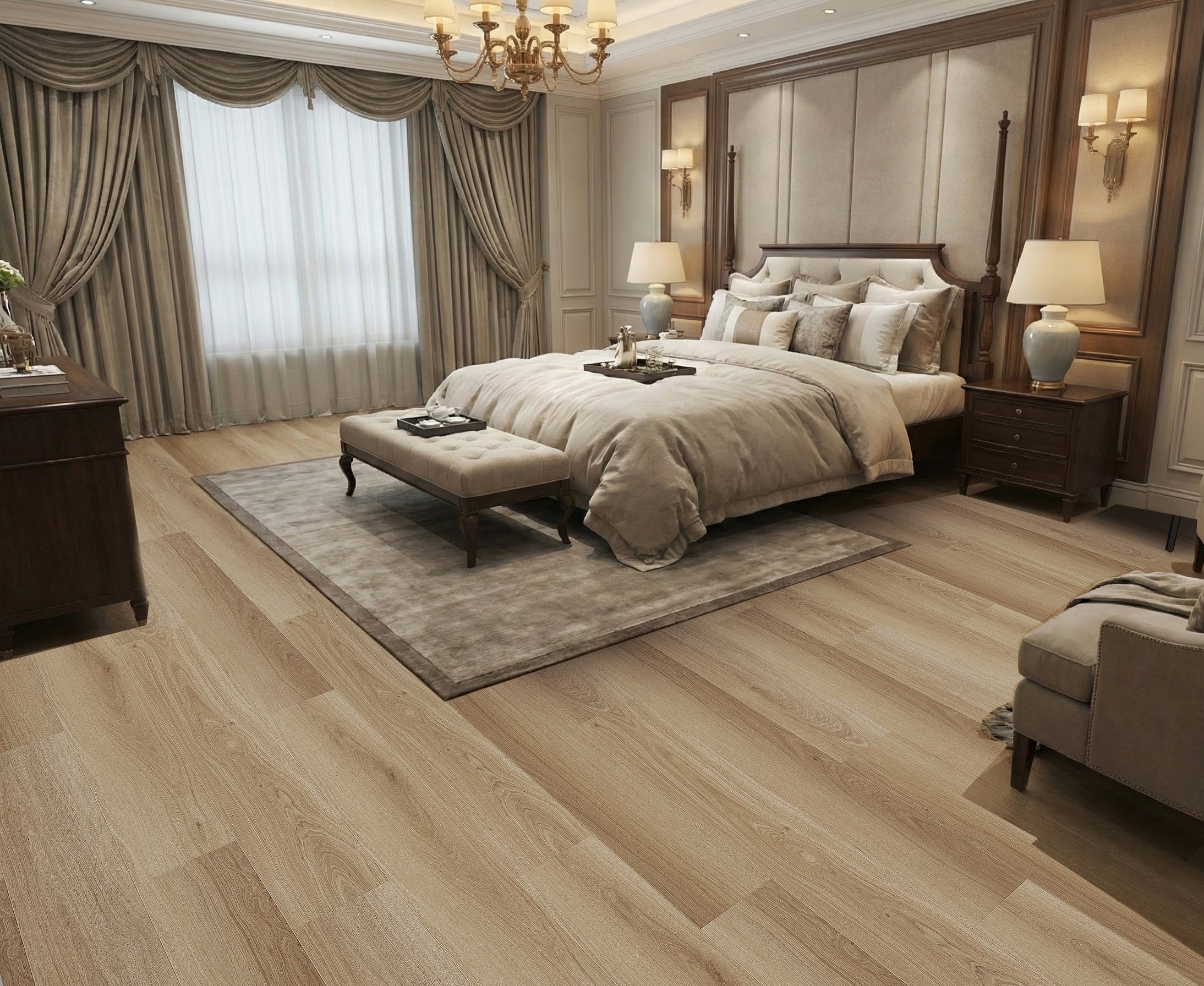 Azuli Oak 9 in. x 48 in. 8mm Ceramic Shield Coating Luxury Vinyl
