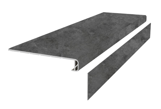 Rock-Pro Aftermath Classic Stair Tread With Riser 1.57 in. T x 48.03 in. LP x 11.81 in. W Molding