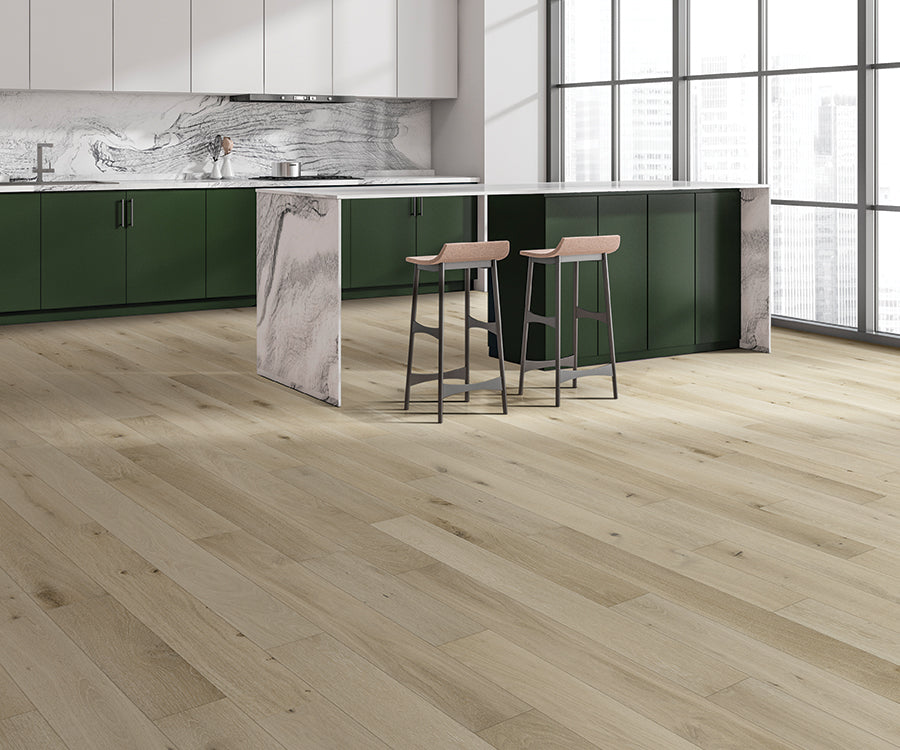PanTim Valaire Artois white oak engineered hardwood flooring - kitchen