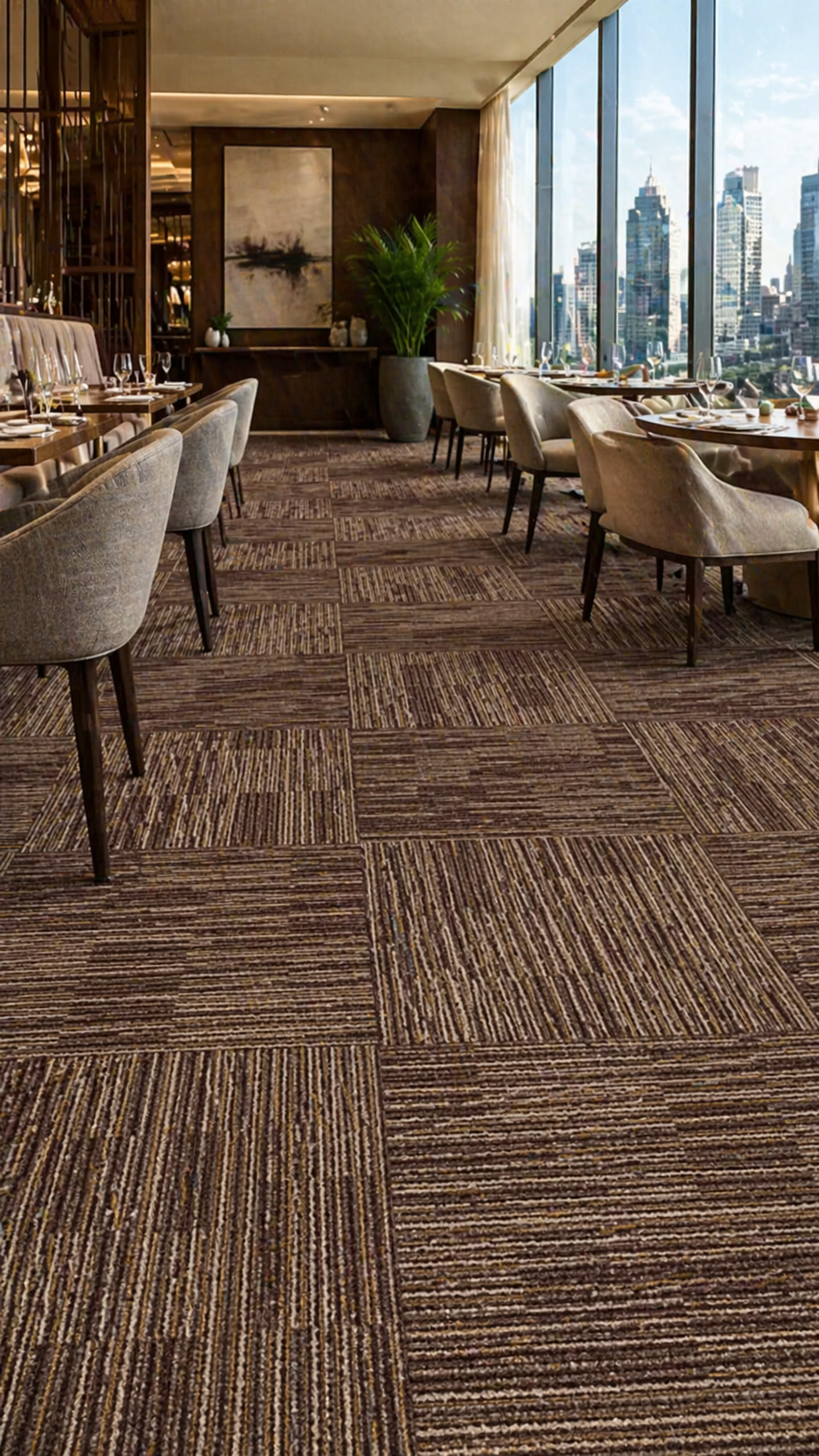 Modentro Brown 20x20 Multi-Level Loop Commercial Carpet Tile (53.80sq ft/box)