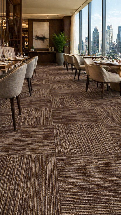 Modentro Brown 20x20 Multi-Level Loop Commercial Carpet Tile (53.80sq ft/box)