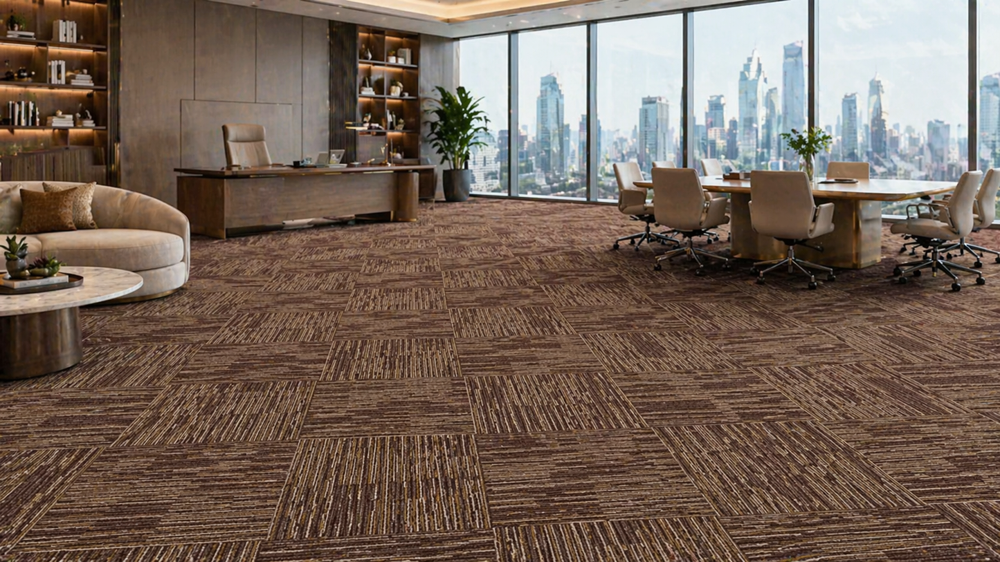 Modentro Brown 20x20 Multi-Level Loop Commercial Carpet Tile (53.80sq ft/box)