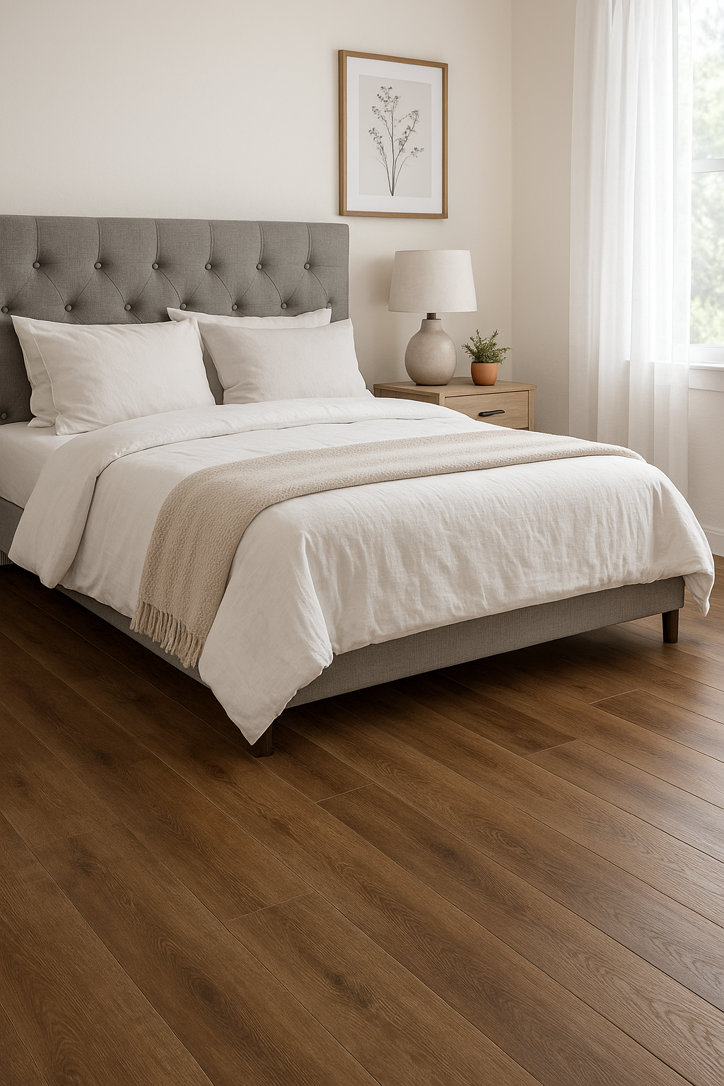 Alpine-Bruno Oak 5MM 22MIL 7" X 48" Click Lock Waterproof Luxury Vinyl Plank Flooring (23.95sqft/Box)