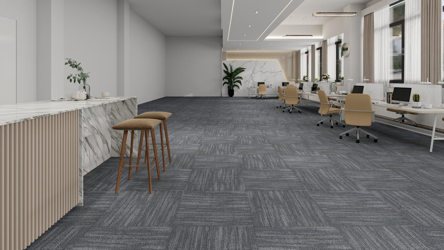 Modentro Cloudbay 24x24 Multi-Level Loop Commercial Carpet Tile (72 sq ft/box)