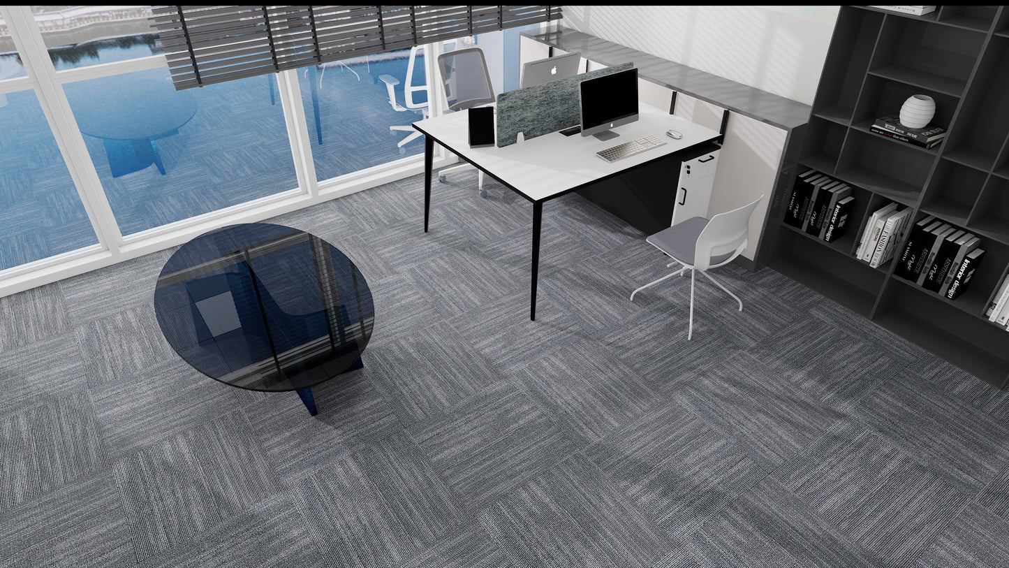 Modentro Cloudbay 24x24 Multi-Level Loop Commercial Carpet Tile (72 sq ft/box)