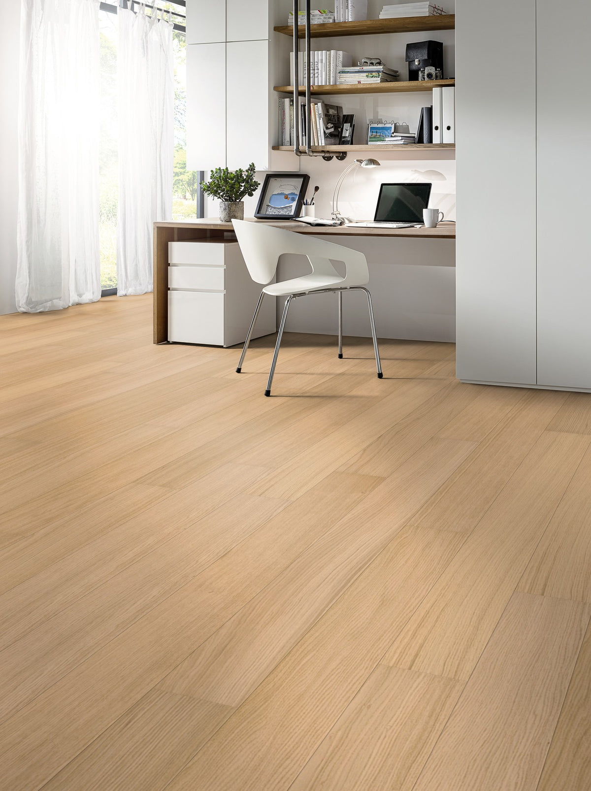 Parky Deluxe+ Ivory Oak Premium wood flooring - home office