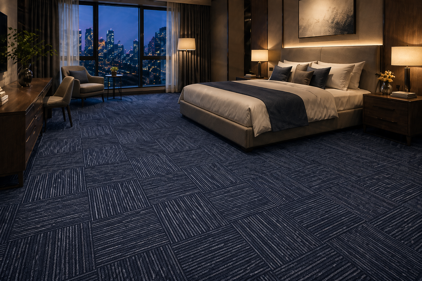 Modentro Denim 20x20 Multi-Level Loop Commercial Carpet Tile  (53.80sq ft/box)