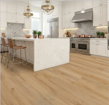 Montclair-Durban Oak 6.5MM 22MIL Ceramic Coating 7" X 48" Click Lock Waterproof Luxury Vinyl Plank Flooring (19.16sqft/Box)