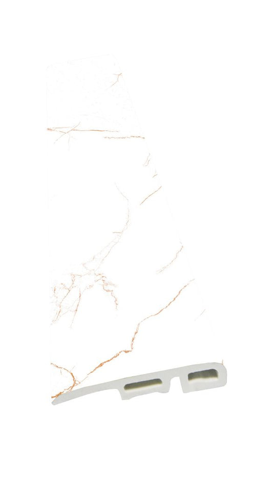 Rock-Pro Firenze Gold  End Cap 0.39 in. T x 94.49 in. L x 1.77 in. W Vinyl Molding for Luxury Vinyl Flooring