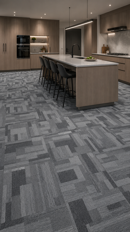 Modentro Fog 24x24 Multi-Level Loop Commercial Carpet Tile (72 sq ft/box)