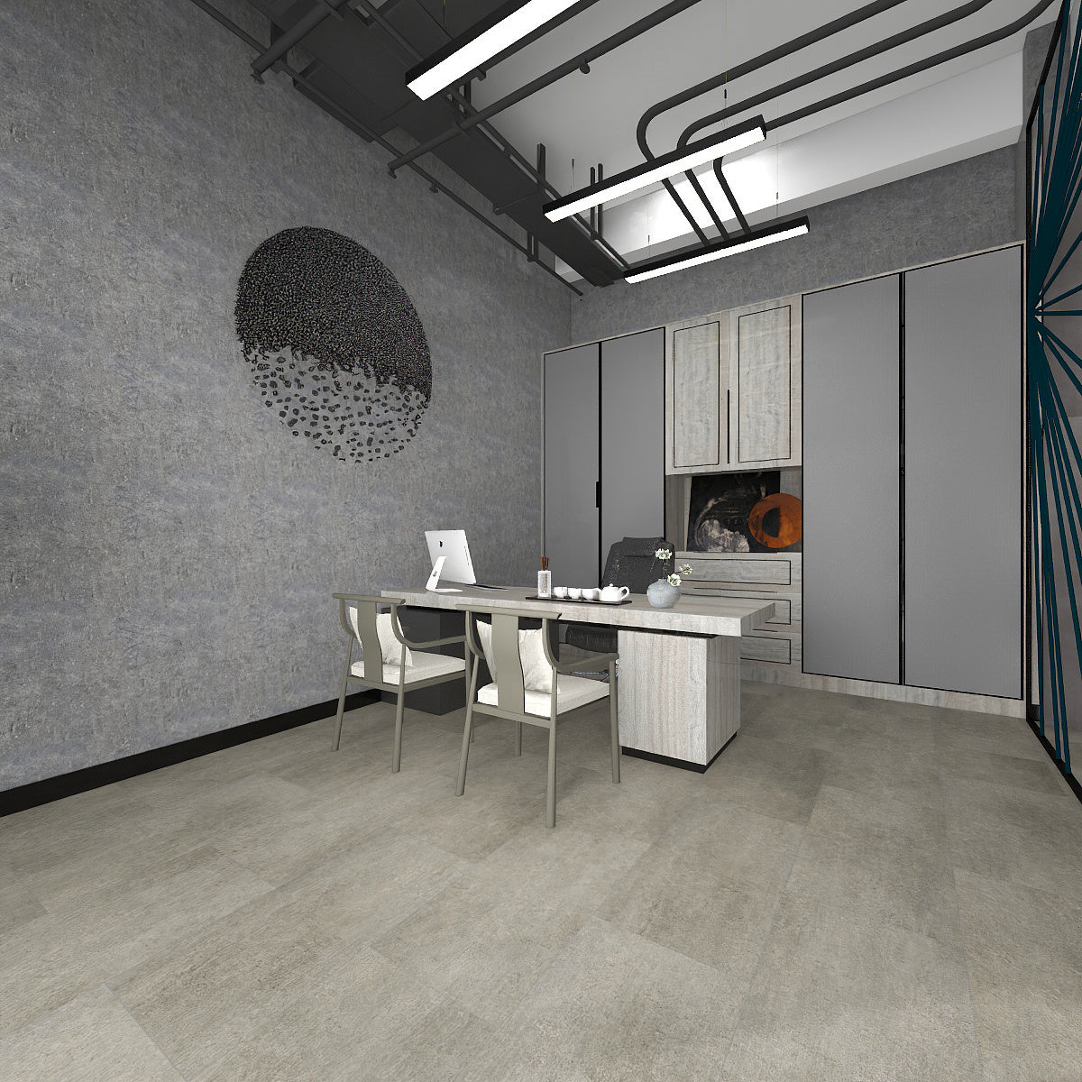 Rock Pro Fondazione 12 in. x 24 in. 7mm Luxury Vinyl Plank Flooring, Click Lock, Waterproof, 22 MIL Wear Layer, 16.02 sq.ft/Box