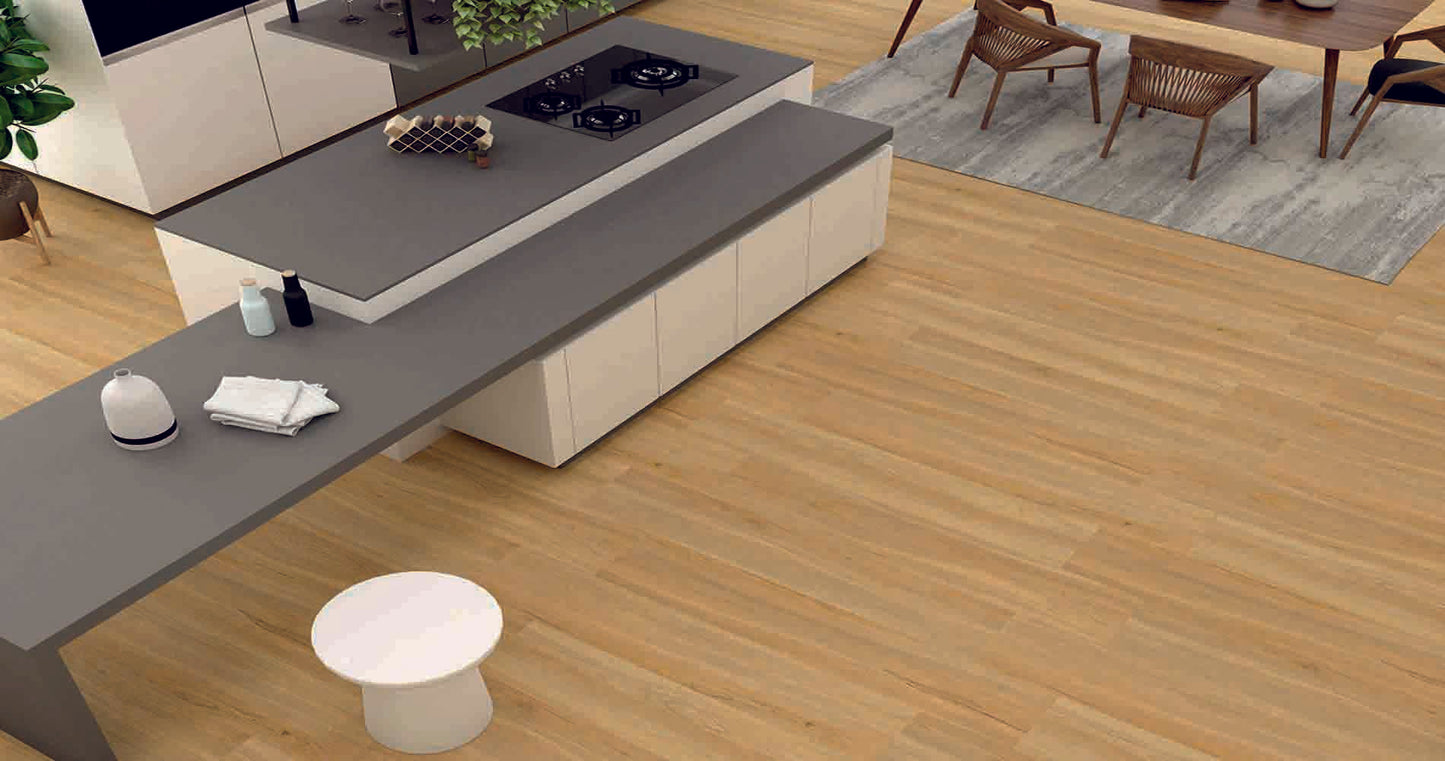 Golden Oak  6.5MM 22MIL 7"W X 48"L Click Lock Waterproof Luxury Vinyl Plank Flooring (19.05 sq.ft./ctn)