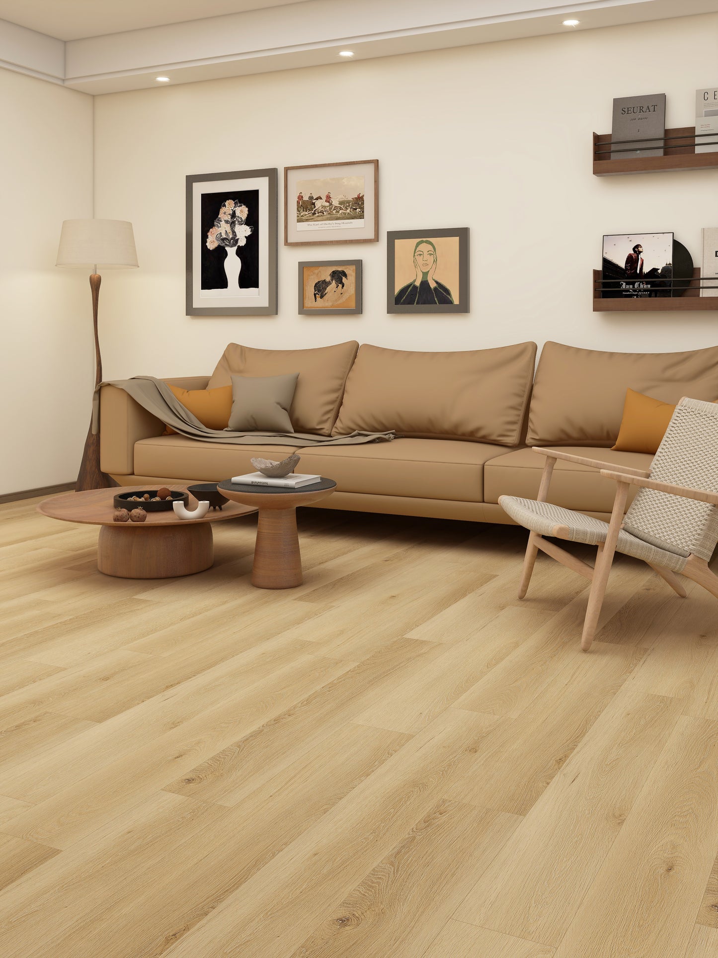 Citadel - Halen Oak 8MM 32MILWear layer Ceramic Shield Coating  9" X 48" Click Lock Waterproof Luxury Vinyl Plank Flooring (21.45 SQFT per box)