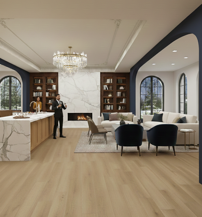 Citadel - Hartwood Oak 8MM 32MIL Wear layer Ceramic Shield Coating 9" X 48" Click Lock Waterproof Luxury Vinyl Plank Flooring (21.45 SQFT per box)