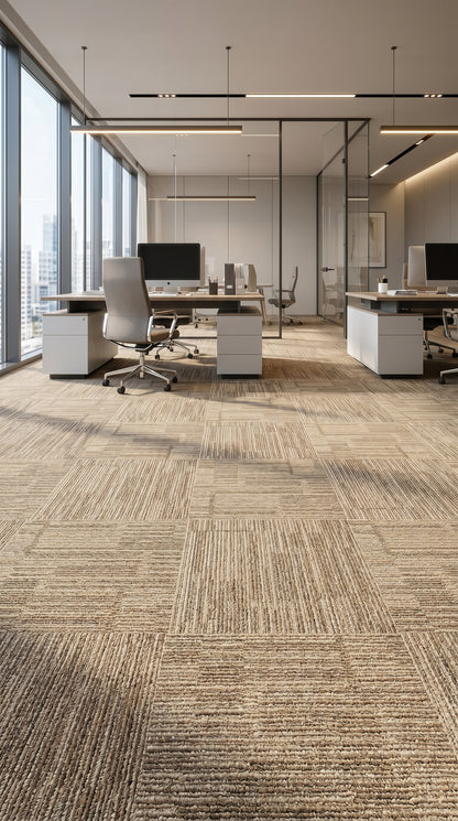 Modentro Fawn 20x20 Multi-Level Loop Commercial Carpet Tile  (53.80sq ft/box)