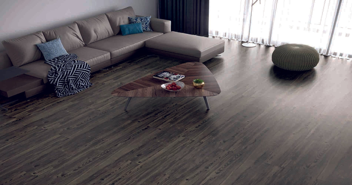 Deep Midnight  6.5MM 22MIL 7"W X 48"L Click Lock Waterproof Luxury Vinyl Plank Flooring (19.05 sq.ft./ctn)