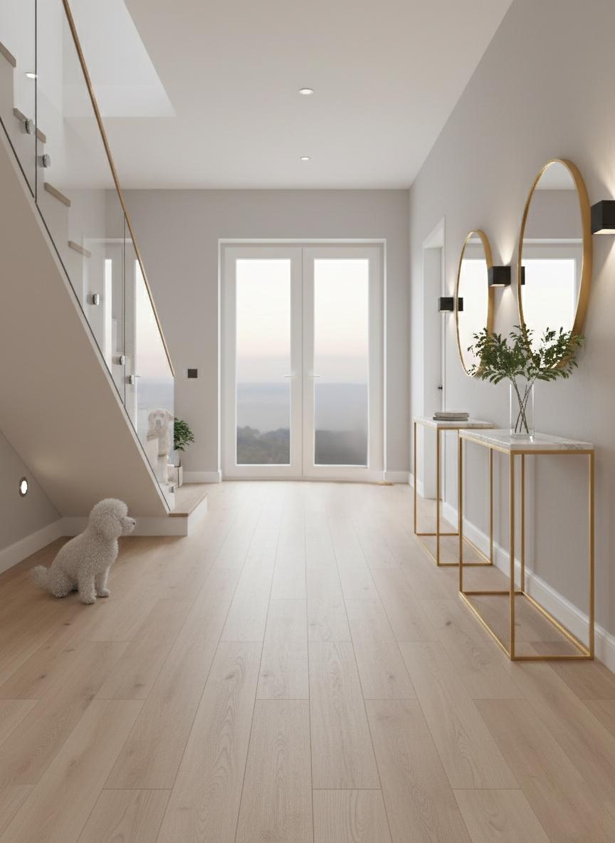 Citadel - Nobi Oak 8MM 32MIL Wear layer Ceramic Shield Coating  9" X 48" Click Lock Waterproof Luxury Vinyl Plank Flooring (21.45 SQFT per box)