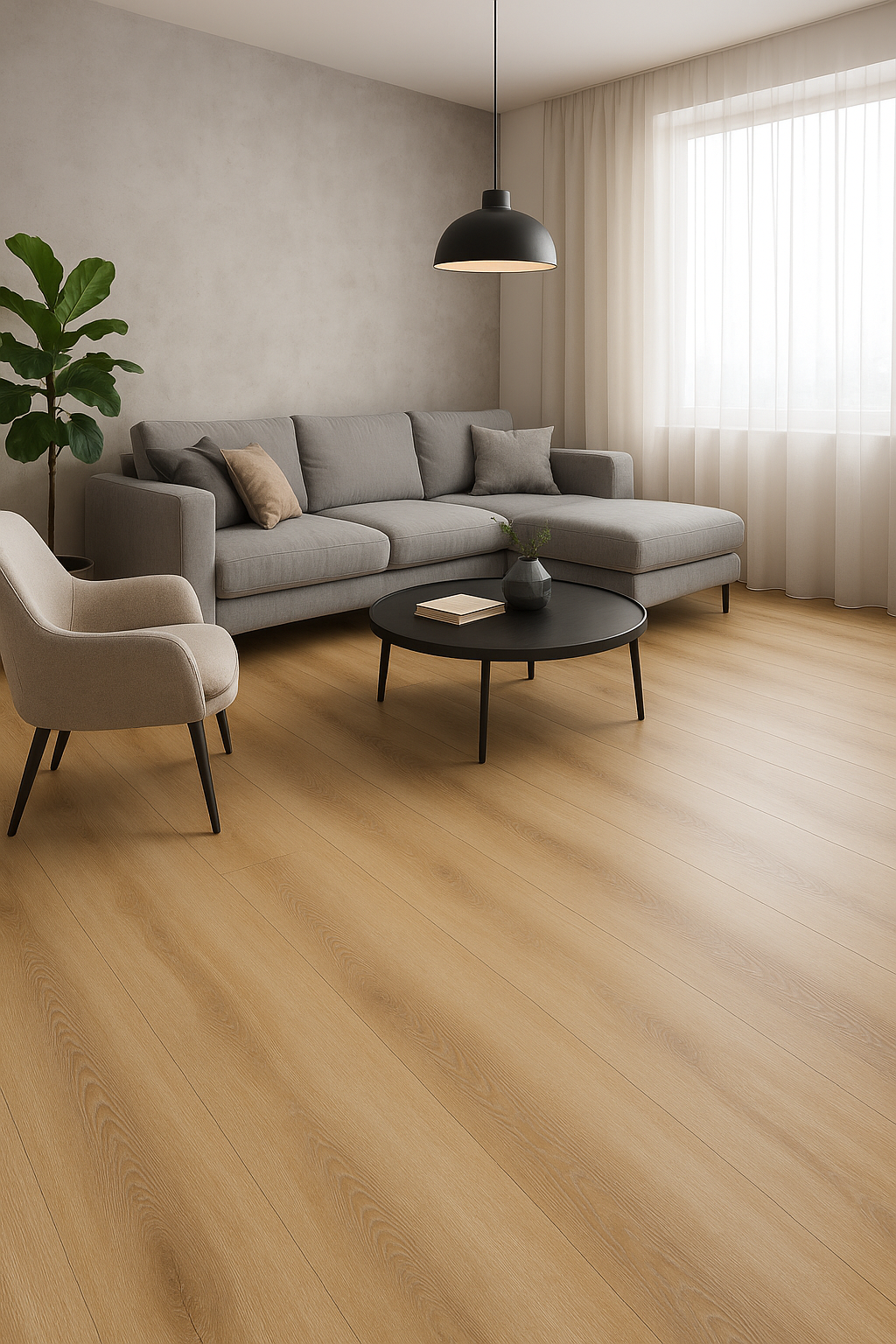 Alpine-Napali Oak 5MM 22MIL 7" X 48" Click Lock Waterproof Luxury Vinyl Plank Flooring (23.95sqft/Box)