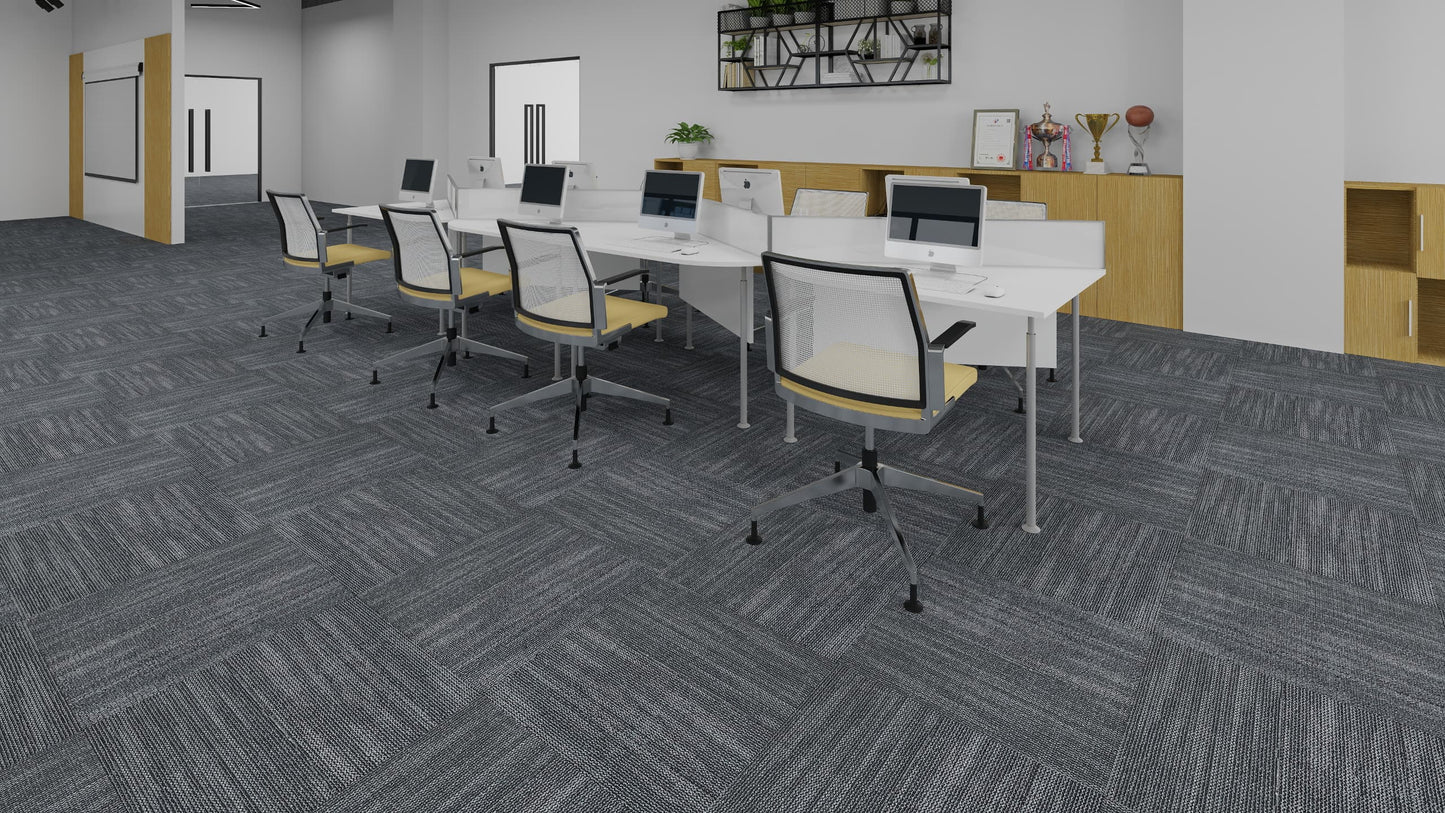 Modentro Cloudbay 24x24 Multi-Level Loop Commercial Carpet Tile (72 sq ft/box)