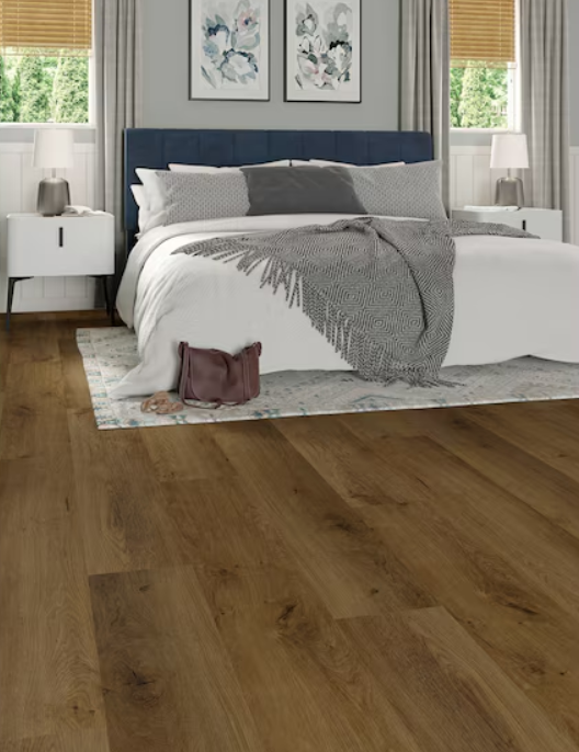 Alpine-Preston Oak 5MM 22MIL 7" X 48" Click Lock Waterproof Luxury Vinyl Plank Flooring (23.95sqft/Box)