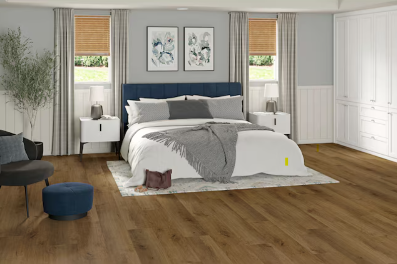 Alpine-Preston Oak 5MM 22MIL 7" X 48" Click Lock Waterproof Luxury Vinyl Plank Flooring (23.95sqft/Box)