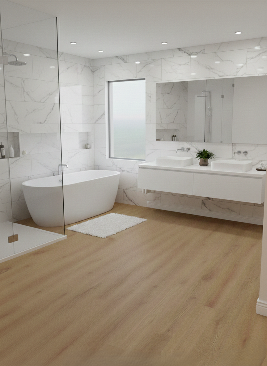 Citadel - Savona Oak 8MM 32MIL Wear layer Ceramic Shield Coating  9" X 48" Click Lock Waterproof Luxury Vinyl Plank Flooring (21.45 SQFT per box)