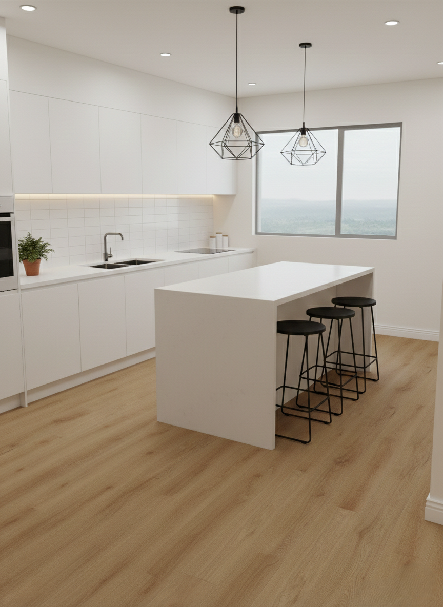 Citadel - Savona Oak 8MM 32MIL Wear layer Ceramic Shield Coating  9" X 48" Click Lock Waterproof Luxury Vinyl Plank Flooring (21.45 SQFT per box)