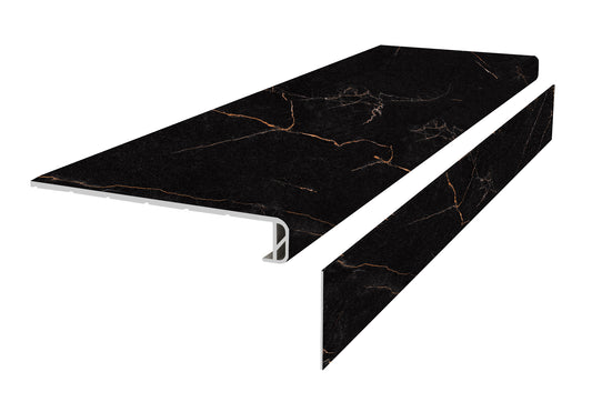 Rock-Pro Saint Laurent Classic Stair Tread With Riser 1.57 in. T x 48.03 in. LP x 11.81 in. W Molding