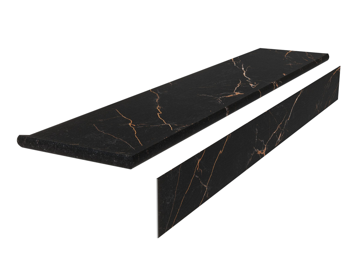 Rock-Pro Saint Laurent Premium Stair Tread With Riser  0.98 in. T x 51.18 in. L x 11.81 in. W Molding