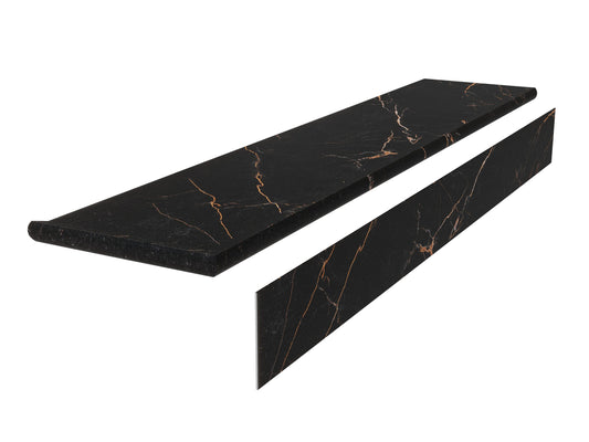 Rock-Pro Saint Laurent Premium Stair Tread With Riser  0.98 in. T x 51.18 in. L x 11.81 in. W Molding