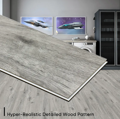 Harper-Juniper Gray  6.5MM 22MIL 9" X 48" Click Lock Waterproof Luxury Vinyl Plank Flooring (21.45 SQFT per box)