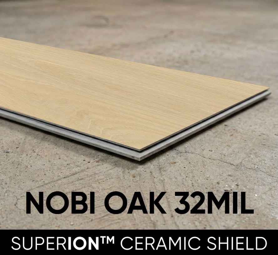 Citadel - Nobi Oak 8MM 32MIL Wear layer Ceramic Shield Coating  9" X 48" Click Lock Waterproof Luxury Vinyl Plank Flooring (21.45 SQFT per box)