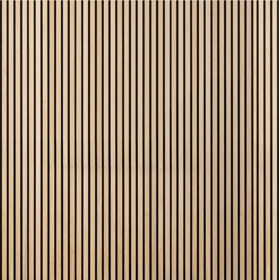 Nordic Oak fluted wood-slat acoustic wall panel