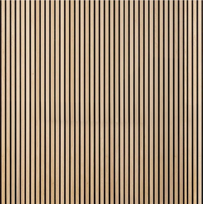 Nordic Oak fluted wood-slat acoustic wall panel