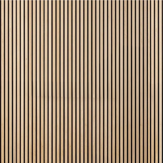 Nordic Oak fluted wood-slat acoustic wall panel