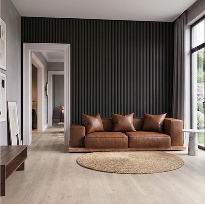 Black Silk fluted wood-slat acoustic wall panel, view 3
