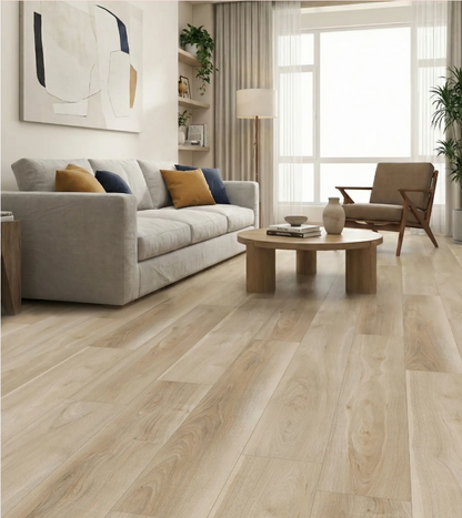 Montclair Dijon Oak 7 in. x 48 in. 6.5mm Ceramic Coating Luxury Vinyl Plank Flooring, Click Lock, Waterproof, 22 MIL Wear Layer, 19.16 sq.ft/Box
