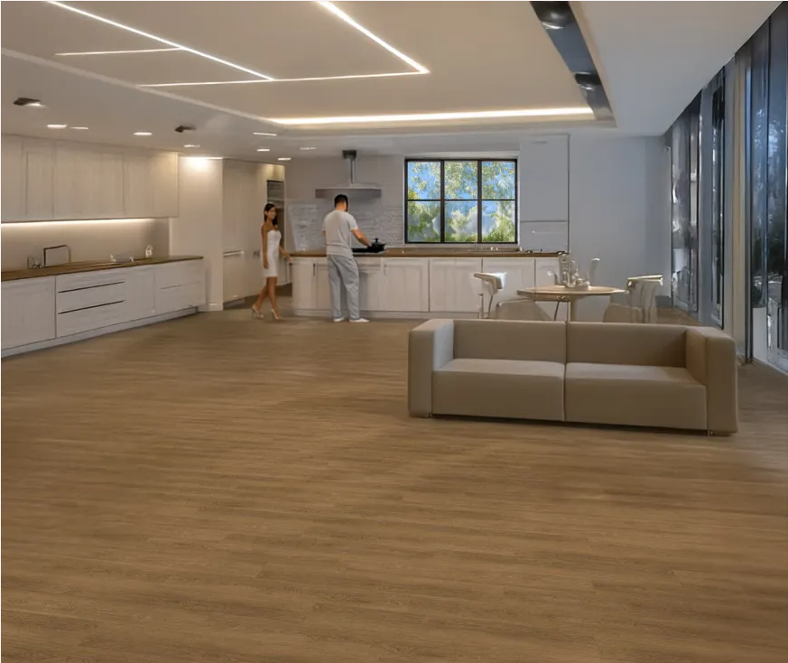 Harper Stratford Oak 9 in. x 48 in. 6.5mm Ceramic Coating Luxury Vinyl Plank Flooring, Click Lock, Waterproof, 22 MIL Wear Layer, 21.45 sq.ft/Box