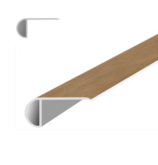 NextGen Stratford Oak 1.38 in. T x 94.49 in. L x 2.24 in. W Vinyl Stair Nose Molding for Luxury Vinyl Flooring