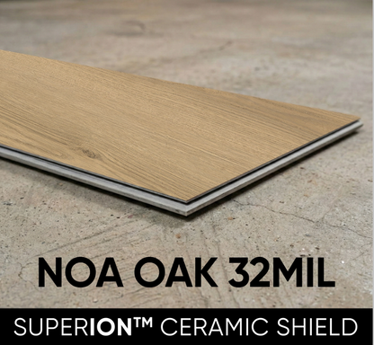Citadel - Noa Oak 8MM 32MIL Wear layer Ceramic Shield Coating  9" X 48" Click Lock Waterproof Luxury Vinyl Plank Flooring (21.45 SQFT per box)