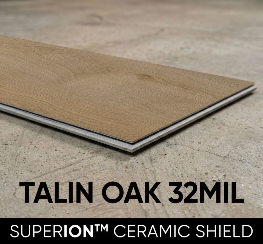 Citadel - Talin Oak 8MM 32MIL Wear layer Ceramic Shield Coating  9" X 48" Click Lock Waterproof Luxury Vinyl Plank Flooring (21.45 SQFT per box)