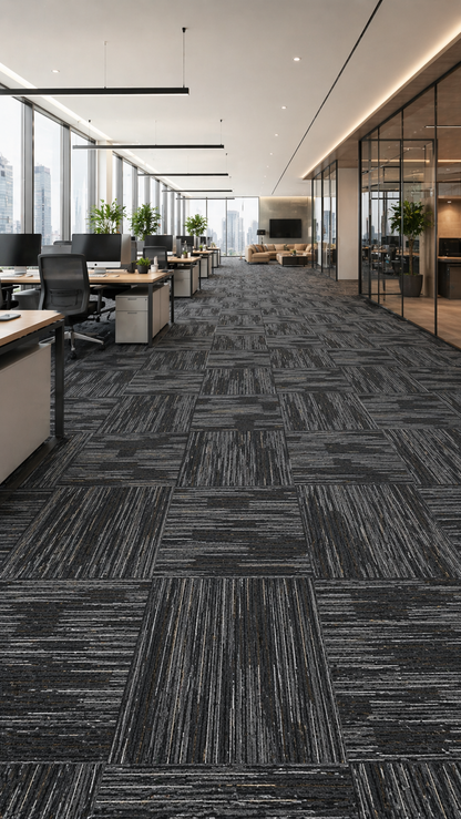 Modentro Storm 24x24 Multi-Level Loop Commercial Carpet Tile (72 sq ft/box)