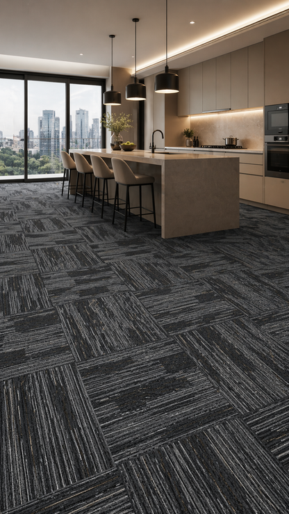 Modentro Storm 24x24 Multi-Level Loop Commercial Carpet Tile (72 sq ft/box)