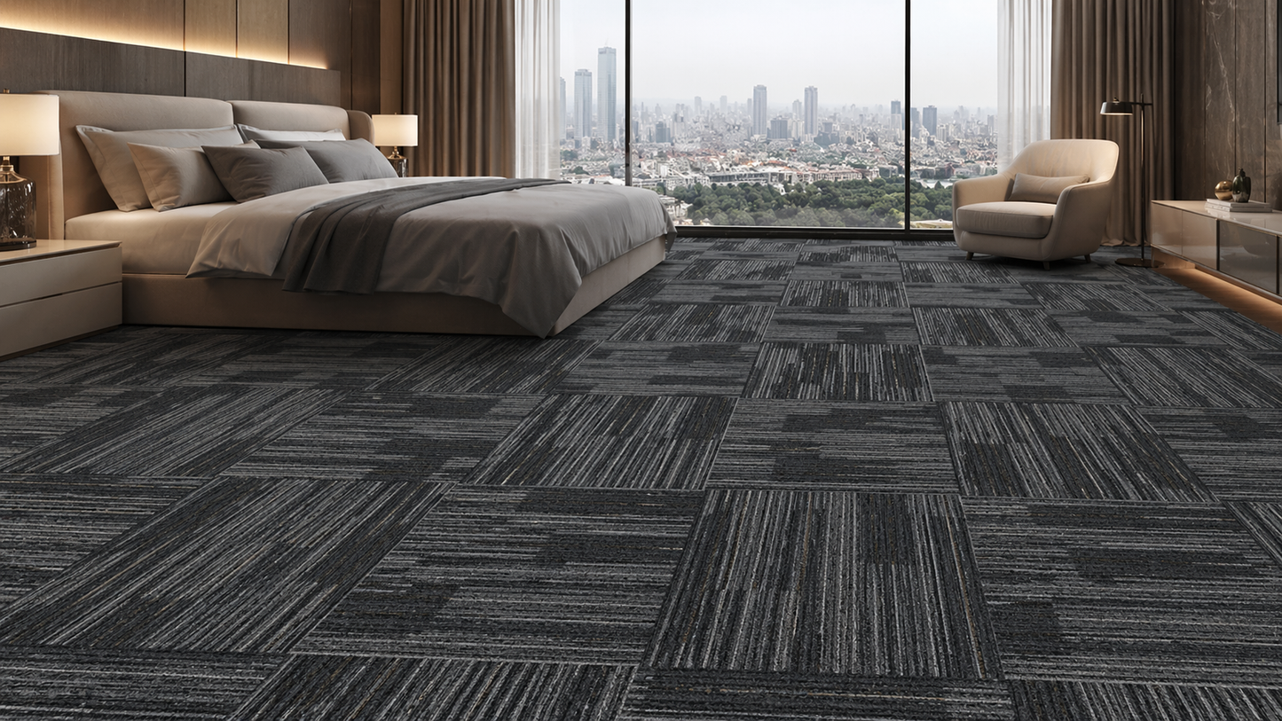 Modentro Storm 24x24 Multi-Level Loop Commercial Carpet Tile (72 sq ft/box)