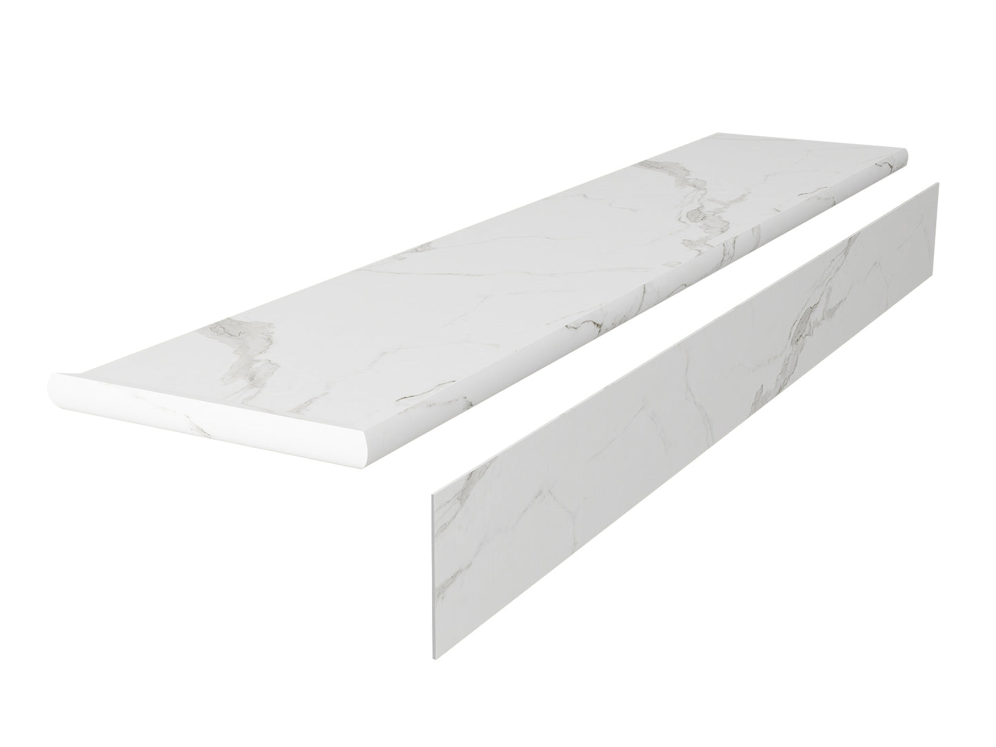 Rock-Pro Tuscan Dream Premium Stair Tread With Riser 0.98 in. T x 51.18 in. L x 11.81 in. W Molding