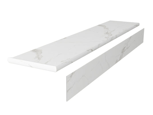 Rock-Pro Tuscan Dream Premium Stair Tread With Riser 0.98 in. T x 51.18 in. L x 11.81 in. W Molding